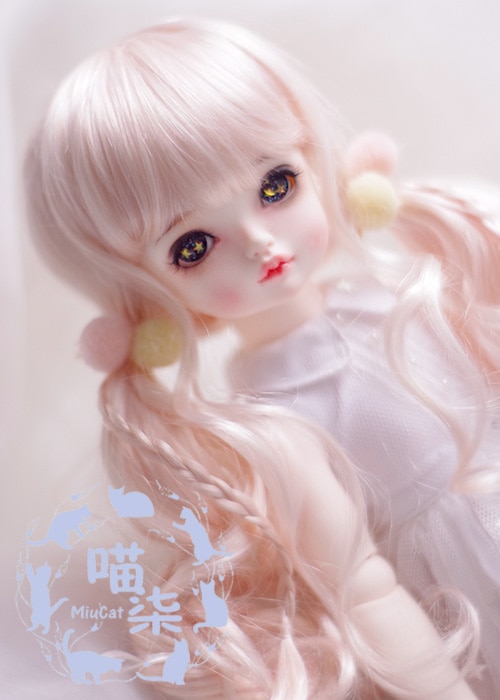 U-3882【M7】1/3幼SD，MSD,SD/DD(頭囲16~23cm)用ウィッグ