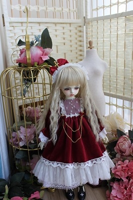 AF8541【Xmya】1/3Blythe,SD/DD,MSD,幼SD洋服2点セット