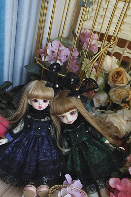 AF8544【Xmya】1/3Blythe,SD/DD,MSD,幼SD洋服2点セット