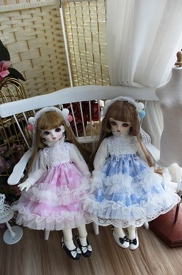 AF8545【Xmya】1/3Blythe,SD/DD,MSD,幼SD洋服2点セット