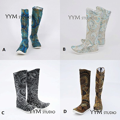 KT-F-046【YYM】1/4～1/3,70cmド-ル用中華風靴