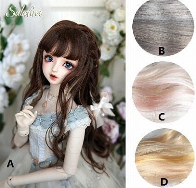 U-3950【SALA】1/3MSD，ＳＤ/DD(頭囲17~24cm)用ウィッグ