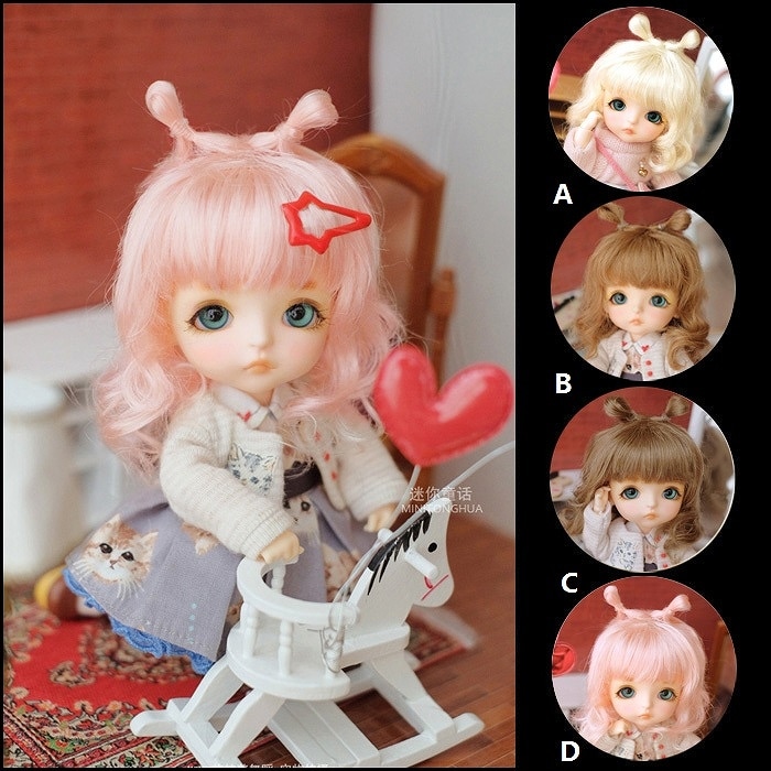 U-8002 【mini】1/8，オビツ11（5-6インチ）用ウィッグ