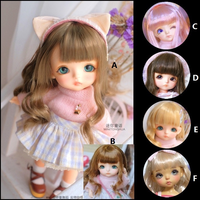 U-8007【mini】1/8，オビツ11（5-6インチ）用ウィッグ