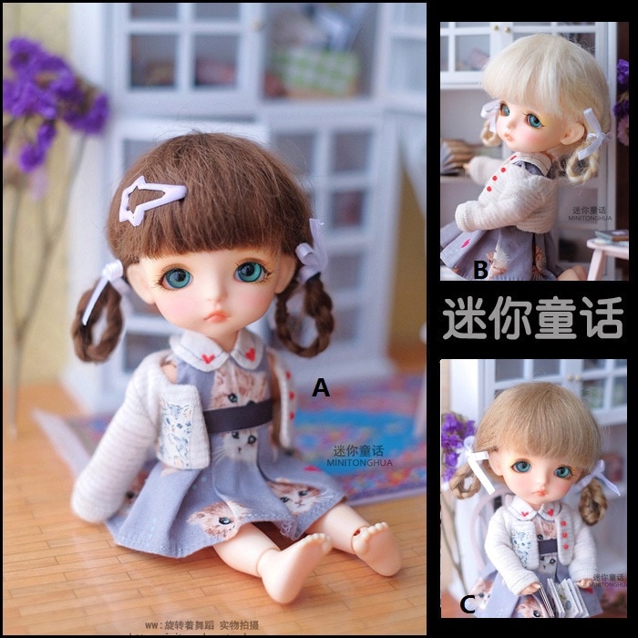 U-8010【mini】1/8，オビツ11（5-6インチ）用ウィッグ