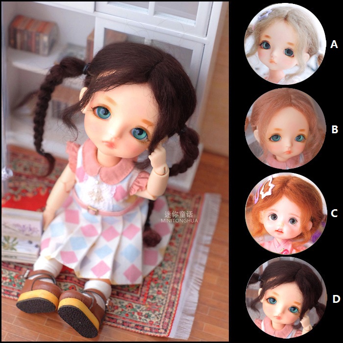 U-8013【mini】1/8，オビツ11（5-6インチ）用ウィッグ