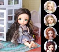 U-8023【mini】1/8，オビツ11（5-6インチ）用ウィッグ|1/8、1/12|◆ドールウィッグ