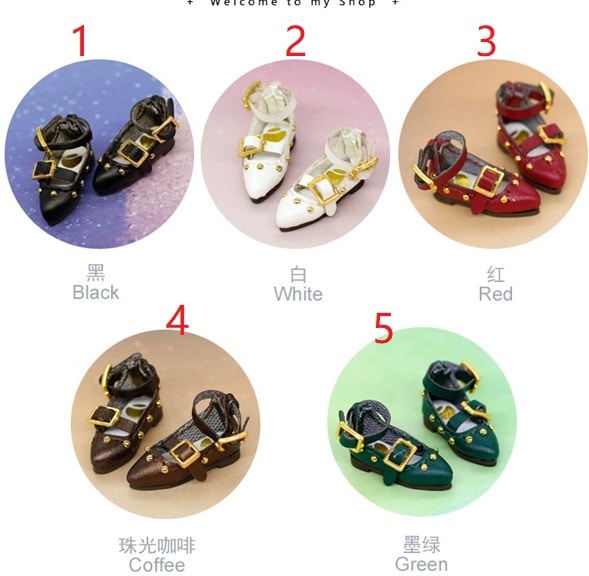 x1078【xyz】1/12ドール・オビツ11用靴　