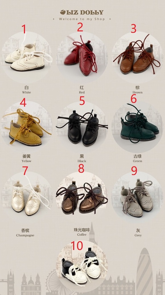 x1136【xyz】1/12ドール・オビツ11用靴　