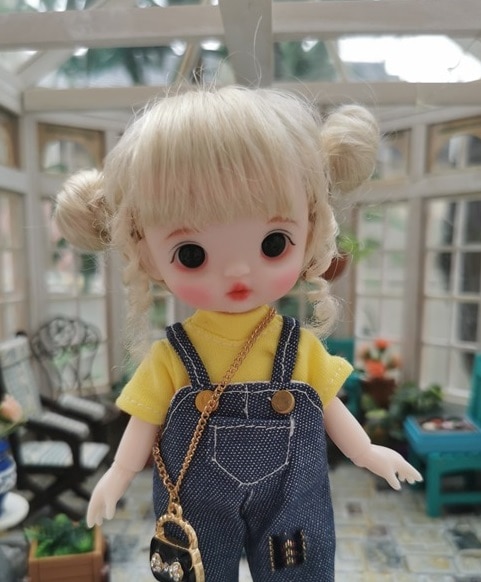 U-8041 【sen】1/8ドール、オビツ11用ウィッグ（5-6インチ