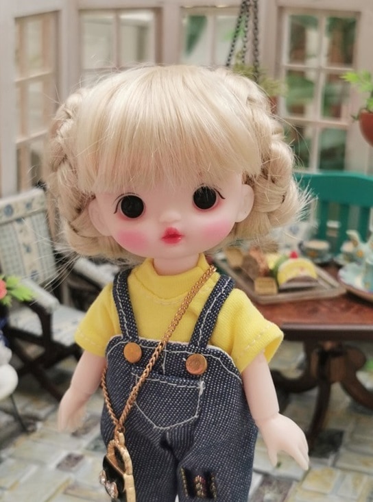 U-8045 【sen】1/8ドール、オビツ11用ウィッグ（5-6インチ）