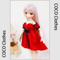 AF9057【keke】MSD/MDD用洋服4点セット|女の子カジュアル服|◆ドール洋服（種類別）