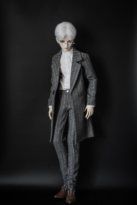 AF9169【Bears】1/4MSD, 1/3,  70cm ド-ル用洋服2点セット(灰色)