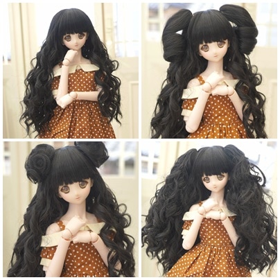 即納品(ウィッグ)U-4087【QH】1/4ウィッグ１個+パーツ3ペアーの４点セット(MSD)