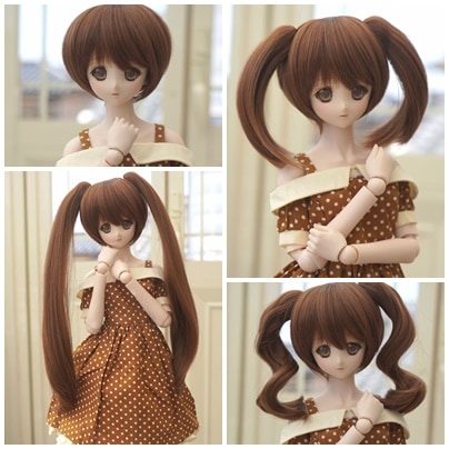 即納品(ウィッグ)U-4084【QH】1/4ウィッグ１個+パーツ3ペアーの４点セット(MSD)