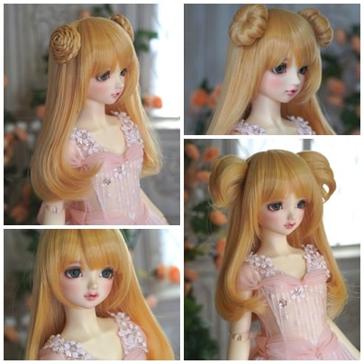 即納品(ウィッグ)U-4083【QH】1/4ウィッグ１個+パーツ3ペアーの４点セット(MSD)