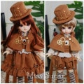 AF9218【双核心】幼SD用洋服6点セット（2色あり）|女の子カジュアル服|◆ドール洋服（種類別）