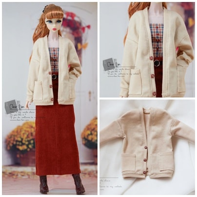 M0348【Clear Lan】Momoko/OB27/OB24/Misaki Poppy Parker/Dynamite Girls 用コ-ト