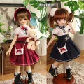AF9441【双核心】幼SD,MSD/MDD用洋服5点セット(5色あり）|女の子カジュアル服|◆ドール洋服（種類別）