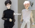 AF9465【Bears】MSD,SD, 1/3,  70cm ド-ル用シャツ|ワンピ/シャツ/ブラウス/セーター|◆ドール洋服（種類別）