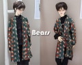 AF9479【Bears】MSD, SD女，1/3,  70cm ド-ル用コ-ト|ワンピ/シャツ/ブラウス/セーター|◆ドール洋服（種類別）