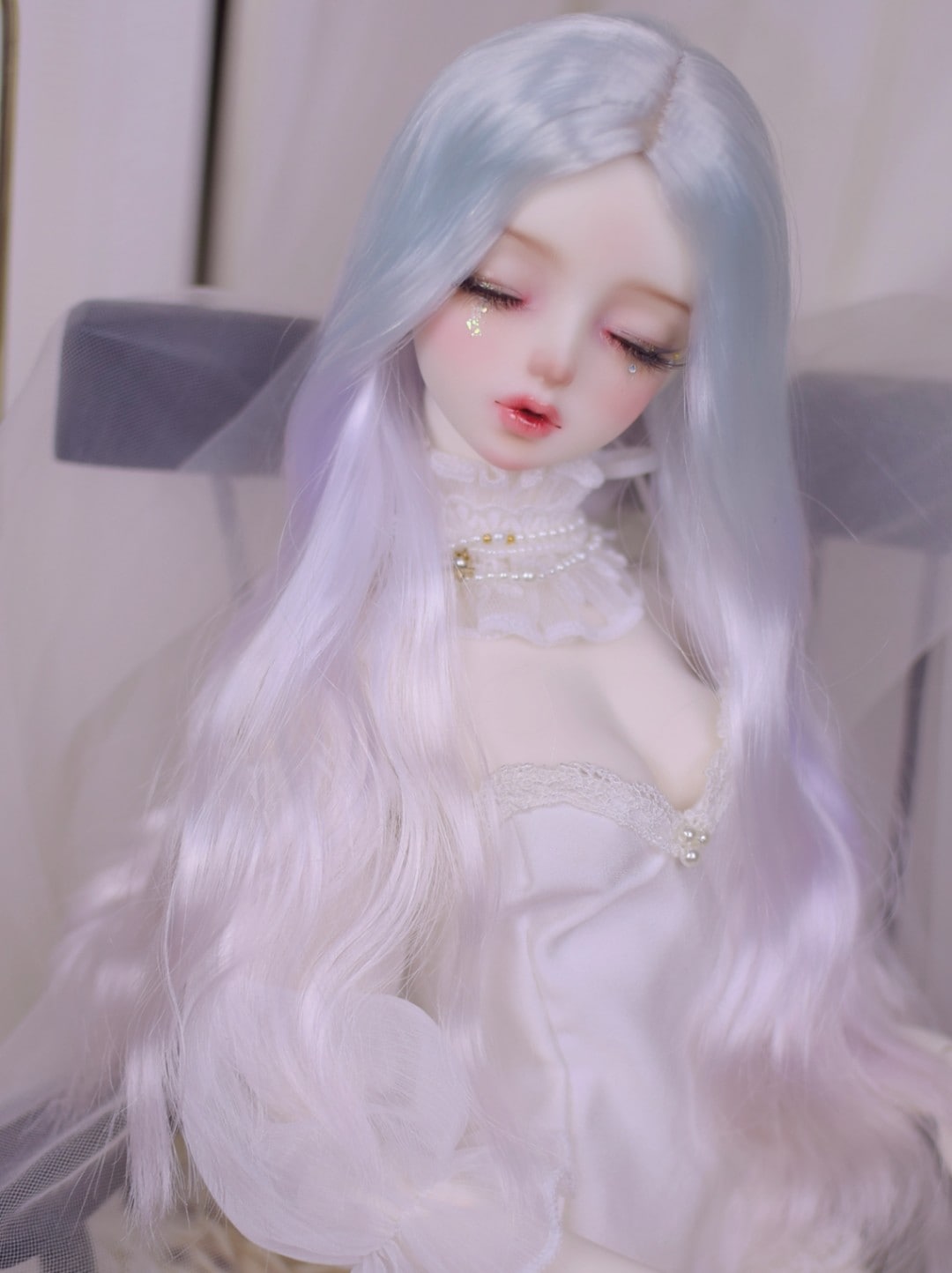 U-4126【mw】1/3幼SD,MSD，SD/DD(頭囲15~24cm)用ウィッグ