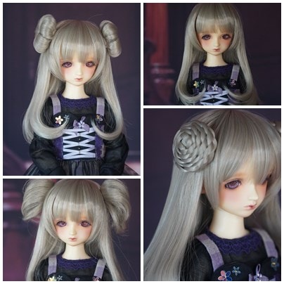 即納品(ウィッグ)U-4123【QH】1/4ロングウィッグ１個+パーツ3ペアーの４点セット(MSD)