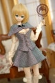 AF6607【mu】DD(L),SD16女用洋服5点セット（黒白縞模）|女の子 セット服(総合)|◆ドール洋服（種類別）