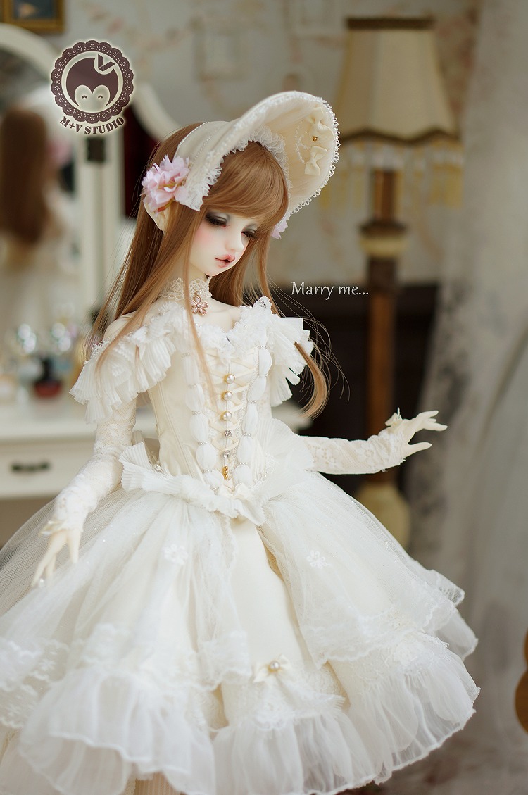 ◇ドール洋服（種類別）,ｳｴﾃﾞｨﾝｸﾞﾄﾞﾚｽ/白無垢/白ﾄﾞﾚｽ | ドールスタジオSEN