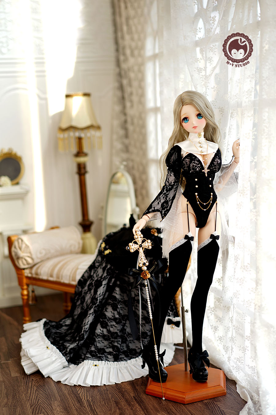 AF9867【mu】1/3DD(L)，DDDy,MDD,MSD用シスター洋服9点セット（黑色限定）