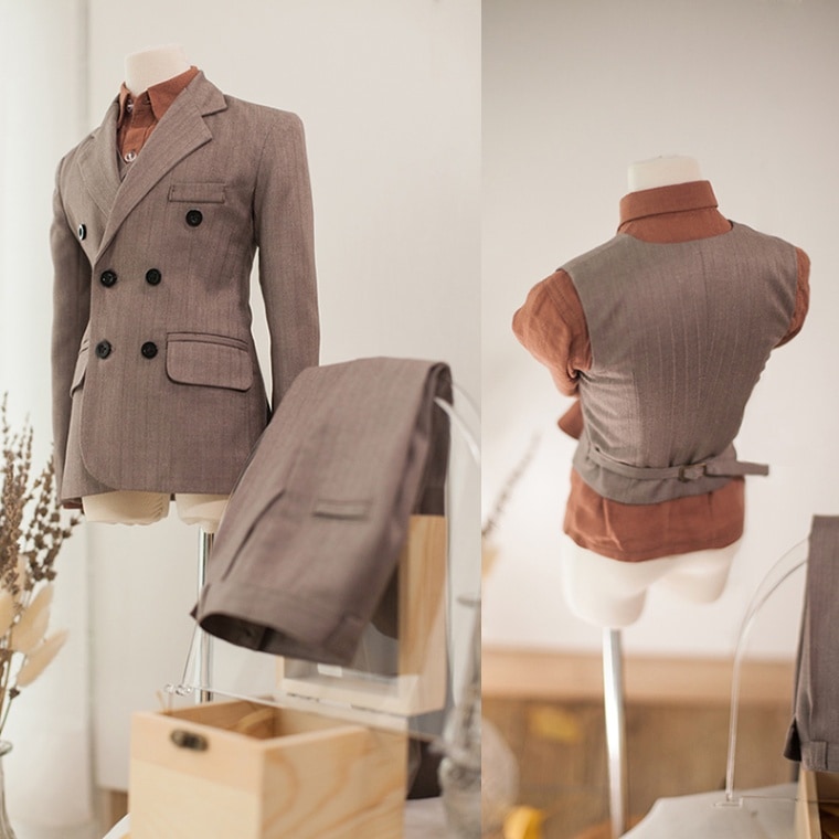 AF9925【KAMI ZONE】1/3SD17，７０ｃｍ以上ド－ル用洋服4点セット