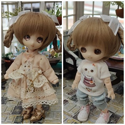 U-1296【sen】オビツ11用ウィッグ（4～4.5インチ 11.5cm）