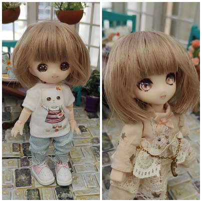 U-1301【sen】オビツ11用ウィッグ（4～4.5インチ 11.5cm）