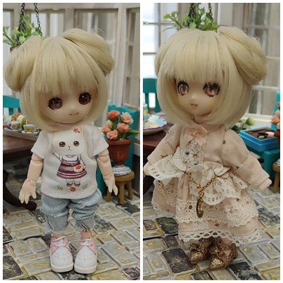 即納品U-1297【sen】オビツ11用ウィッグ（11.5cm）