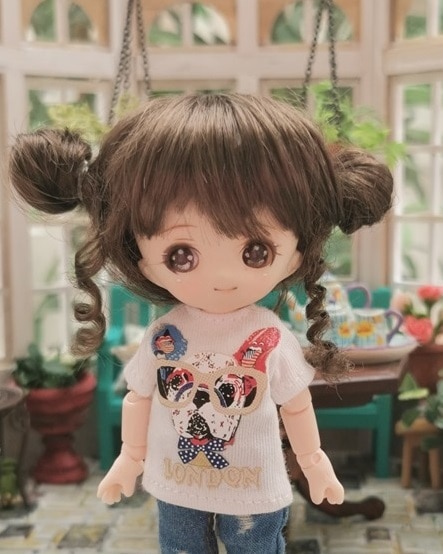 即納品U-1233【sen】オビツ11用ウィッグ（4-5インチ）