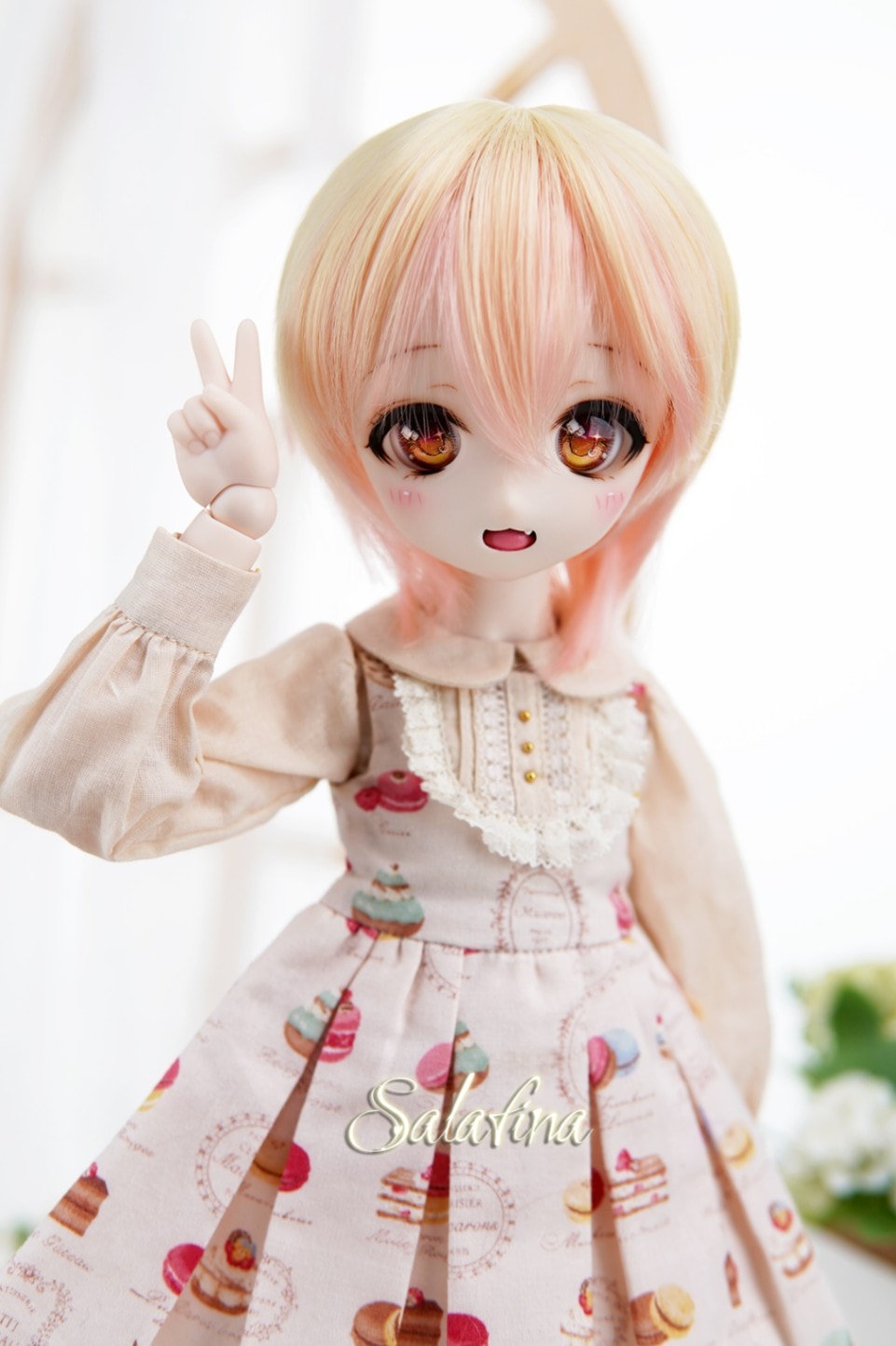 U-4198【SALA】1/3MSD，SD/DD(頭囲18~23cm)用ウィッグ