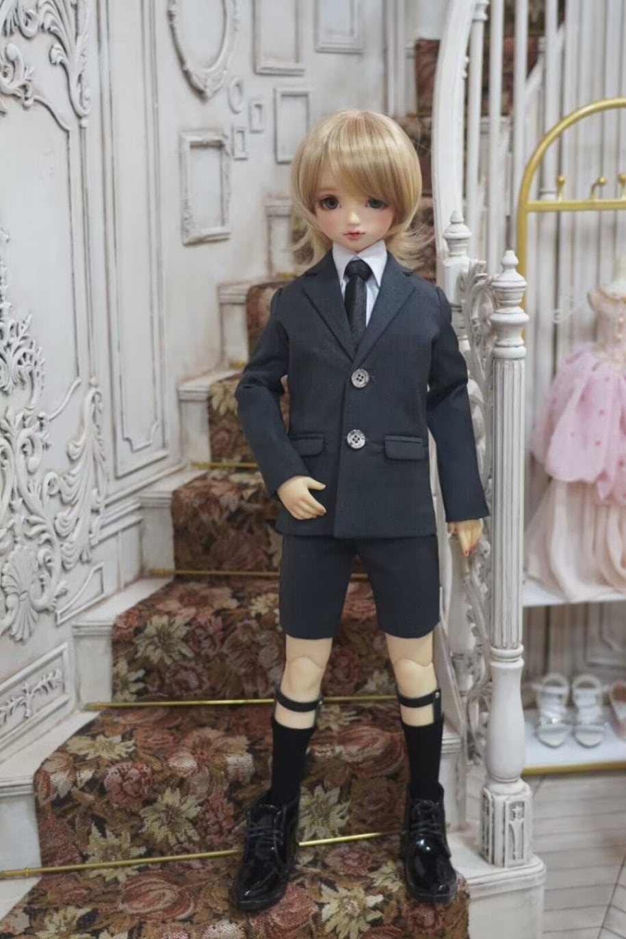 AF10089【keke】1/3MSD,SD少年，SD13，SD17，70ｃｍ以上ド－ル用洋服5点セット