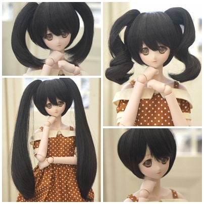 即納品(ウィッグ)U-4089【QH】1/3ウィッグ１個+パーツ3ペアーの４点セットSD/DD)