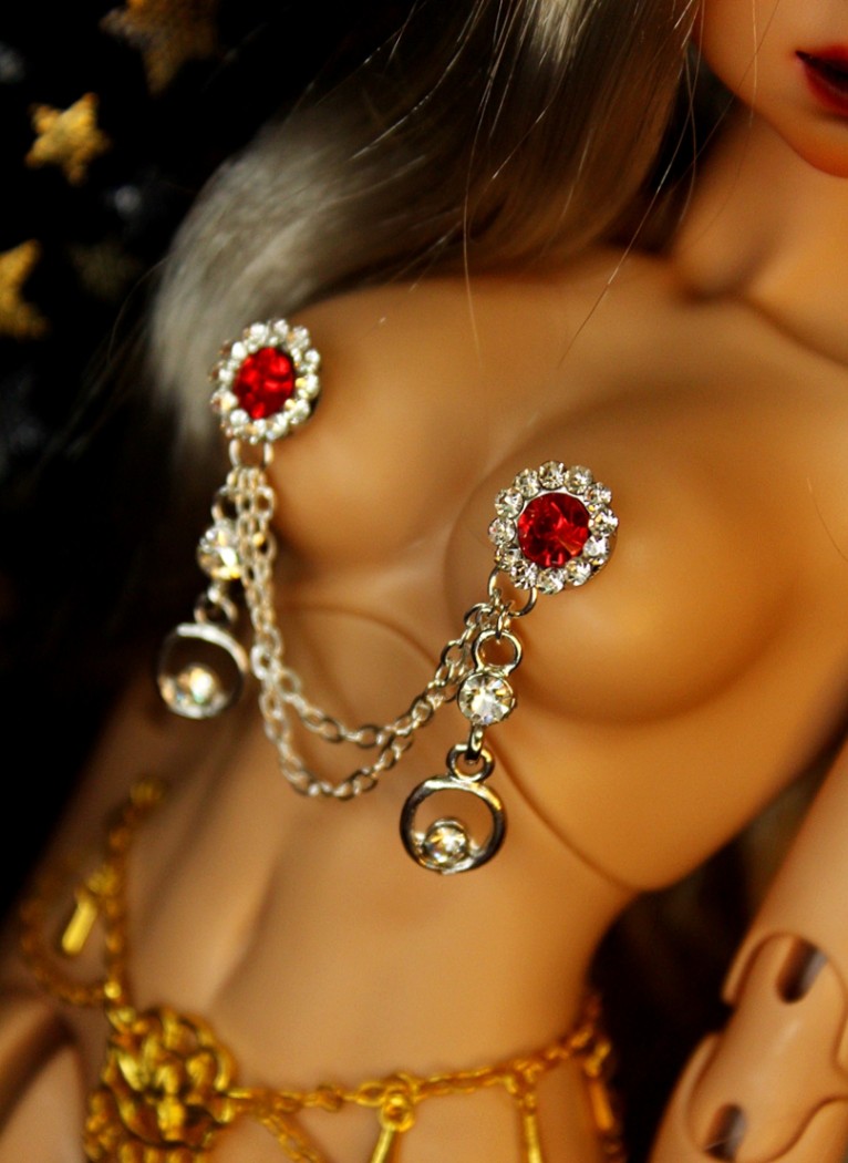 KM1684【MOMO】1/6用胸のアクセサリー（乳首は4.5cm以内で通用）