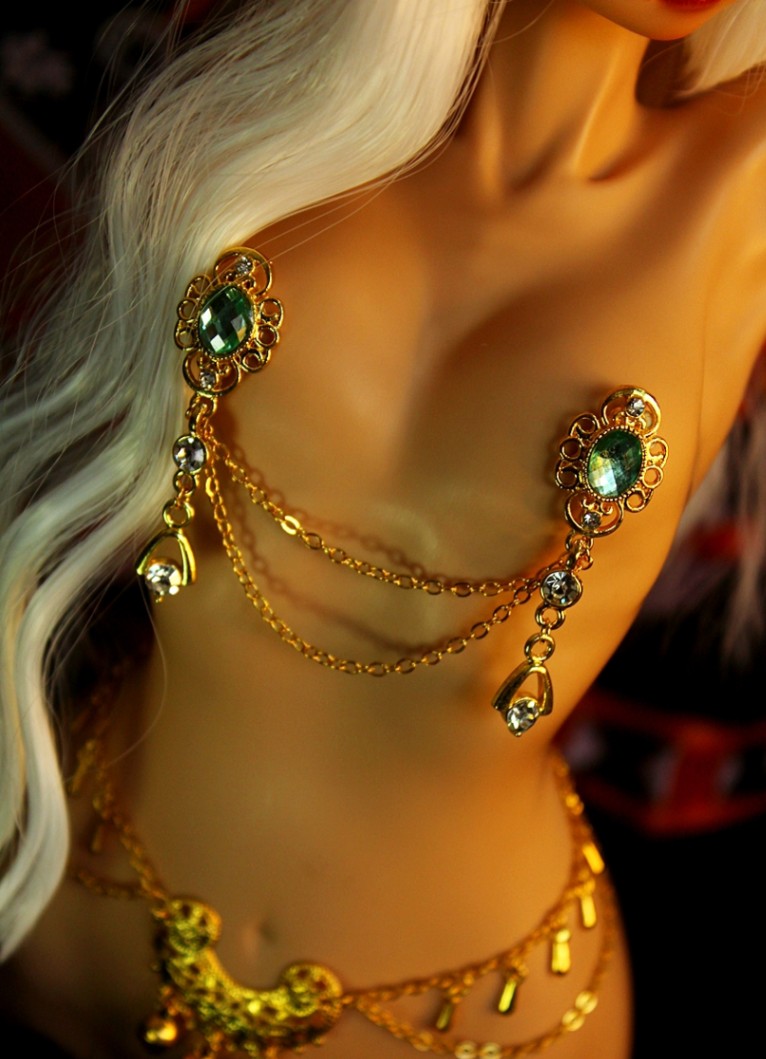 KM1693【MOMO】1/3，1/4用胸のアクセサリー（乳首は6cm以内で通用）