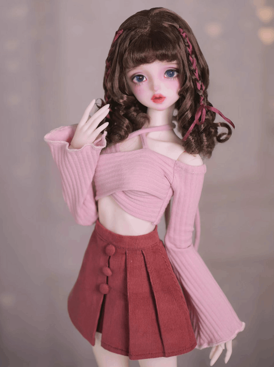 U-4259【mw】1/3幼SD,MSD，SD/DD(頭囲15.5~24.5cm)用ウィッグ