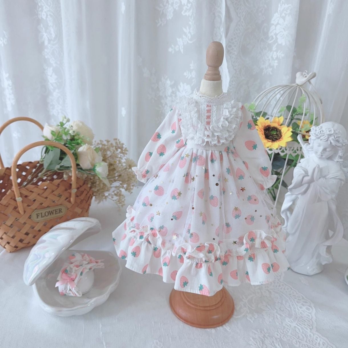AF10185【Xmya】1/3Blythe,SD/DD,MSD,幼SD洋服2点セット