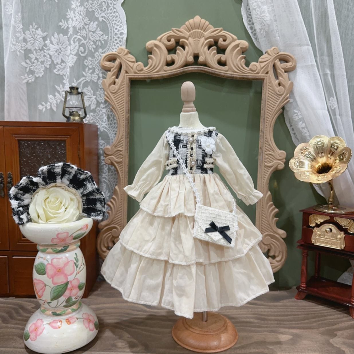 AF10245【Xmya】1/3Blythe,SD/DD,MSD,幼SD洋服2点セット