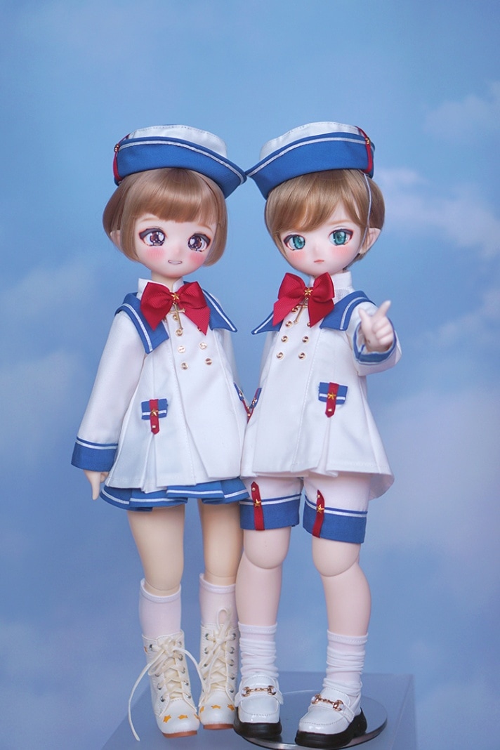 AF10263【bluebban】1/4MSD,MDD,PUYOODOLL用洋服6点セット