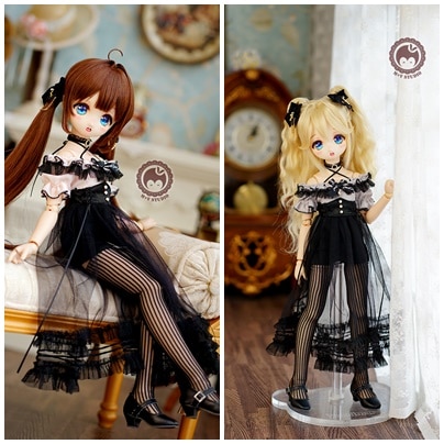 AF10272【mu】1/4MSD,MDD,Kumako用洋服6点セット（2色あり）