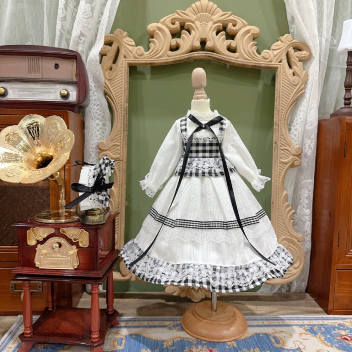 AF10283【Xmya】1/3Blythe,SD/DD,MSD,幼SD洋服2点セット