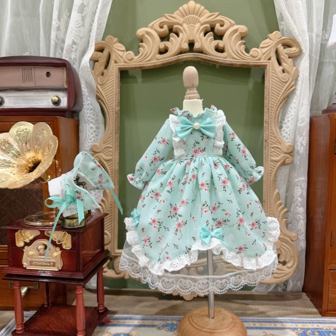 AF10284【Xmya】1/3Blythe,SD/DD,MSD,幼SD洋服2点セット