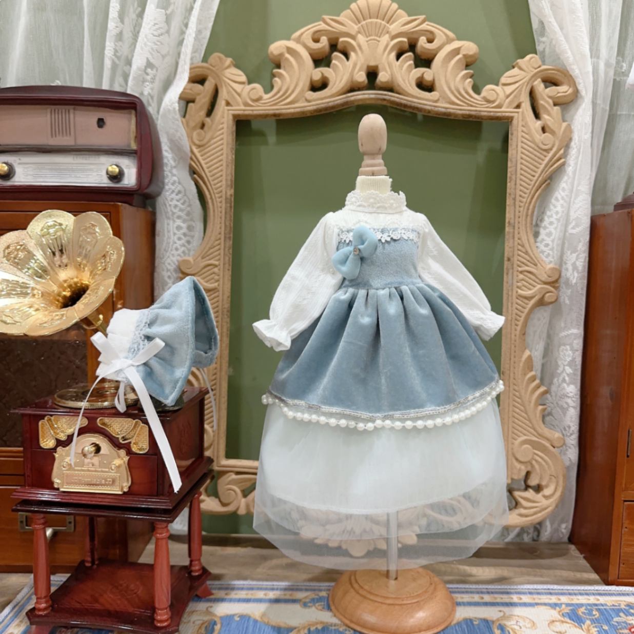 AF10288【Xmya】1/3Blythe,SD/DD,MSD,幼SD洋服2点セット