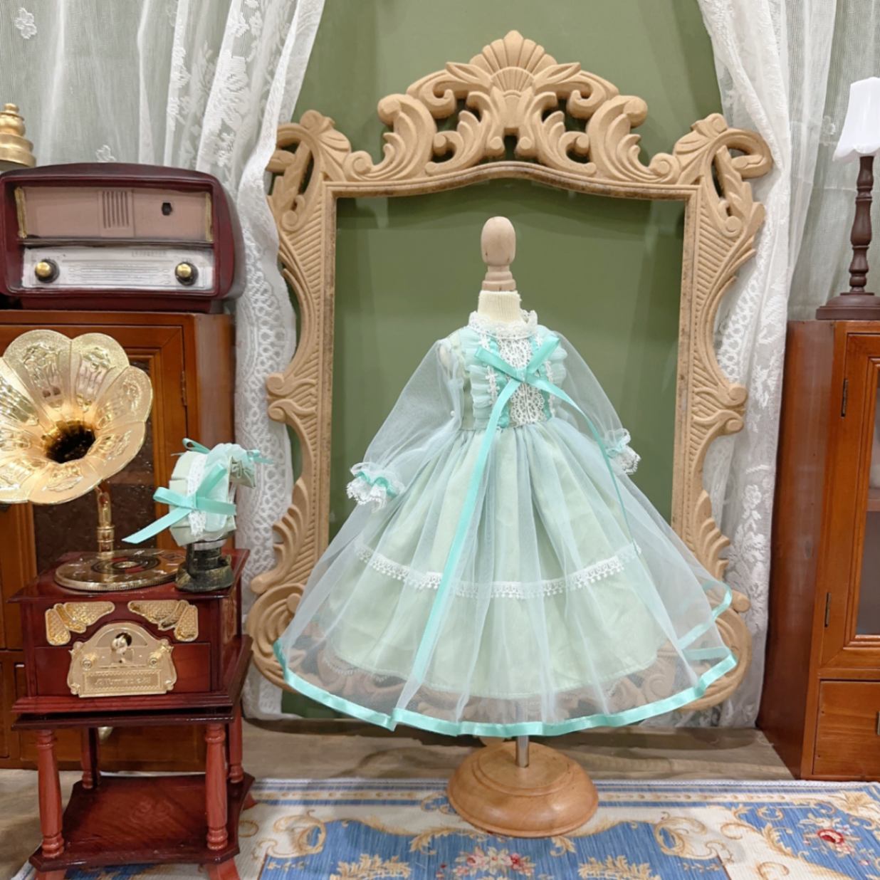 AF10292【Xmya】1/3Blythe,SD/DD,MSD,幼SD洋服2点セット