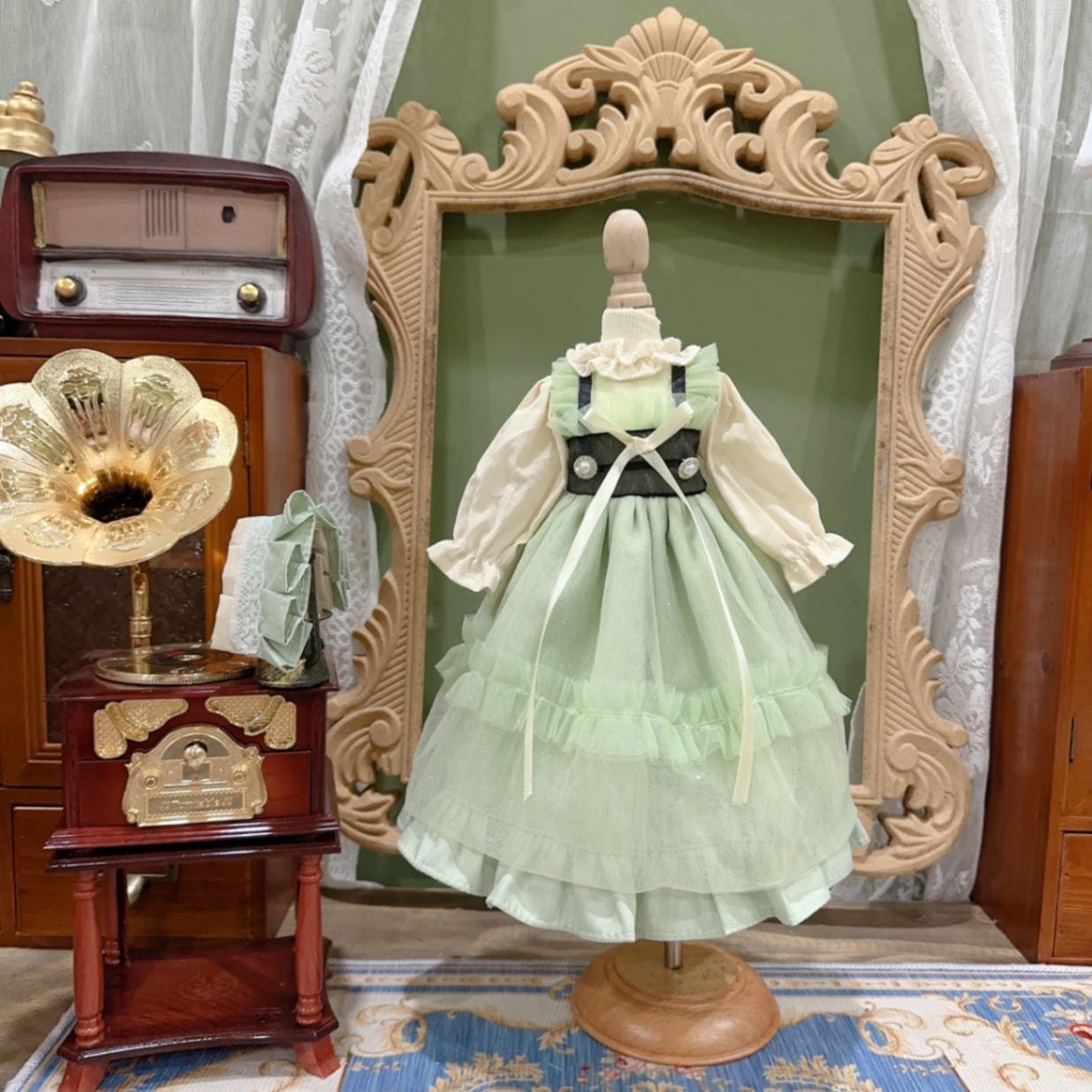 AF10293【Xmya】1/3Blythe,SD/DD,MSD,幼SD洋服2点セット